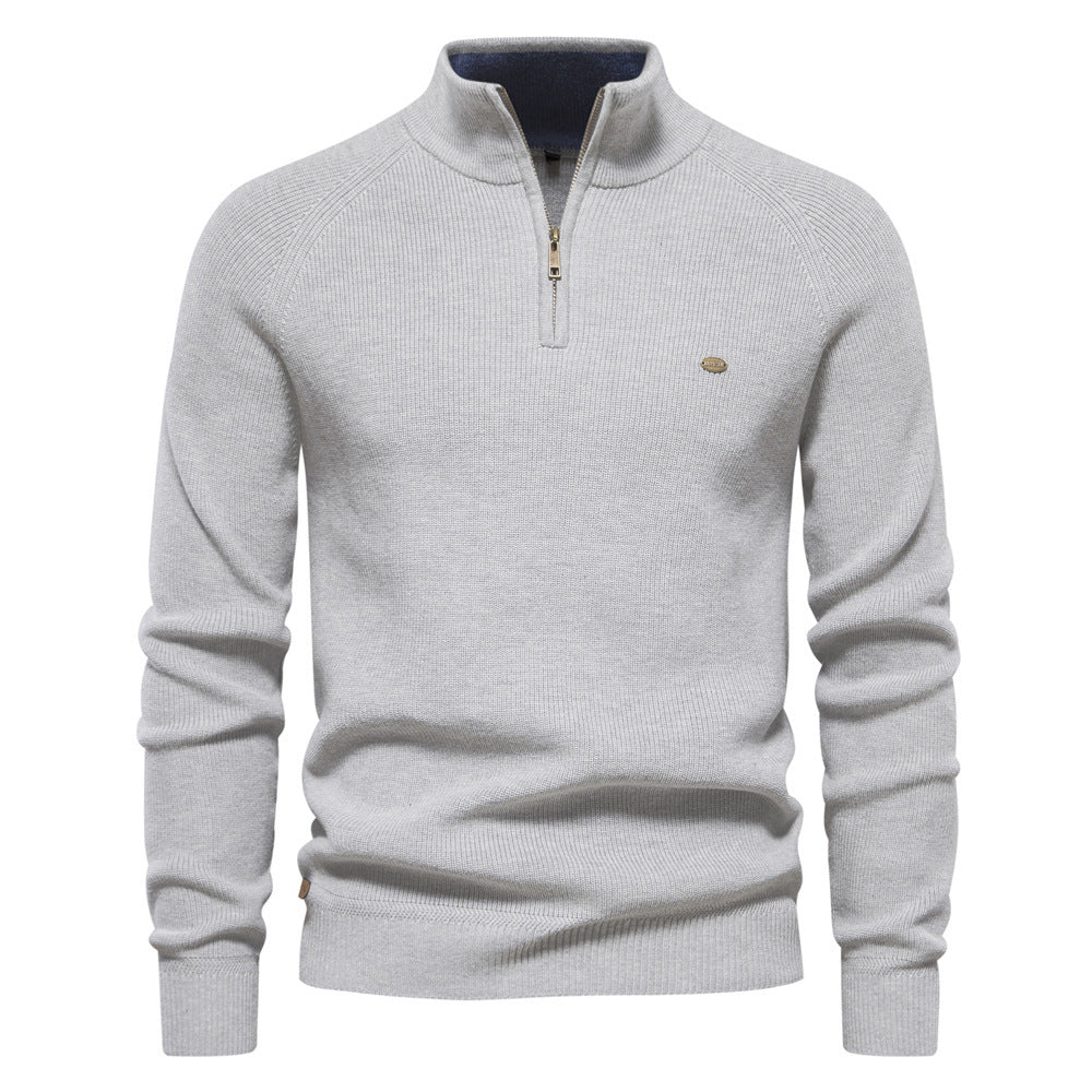 Slim Fit Men's Half Turtleneck Sweater