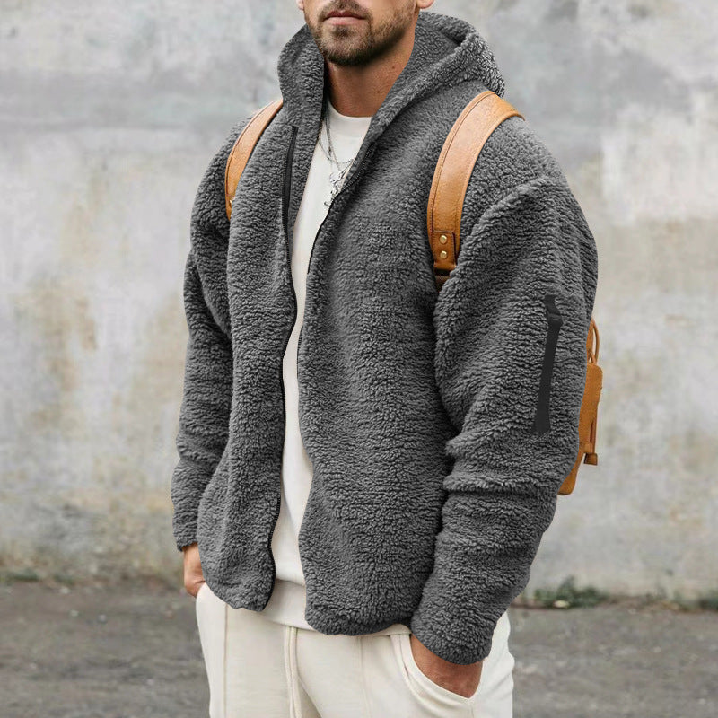Cozy Dual-Side Fleece Hooded Jacket