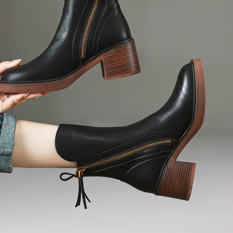 HECATE | LEATHER PLATFORM BOOT