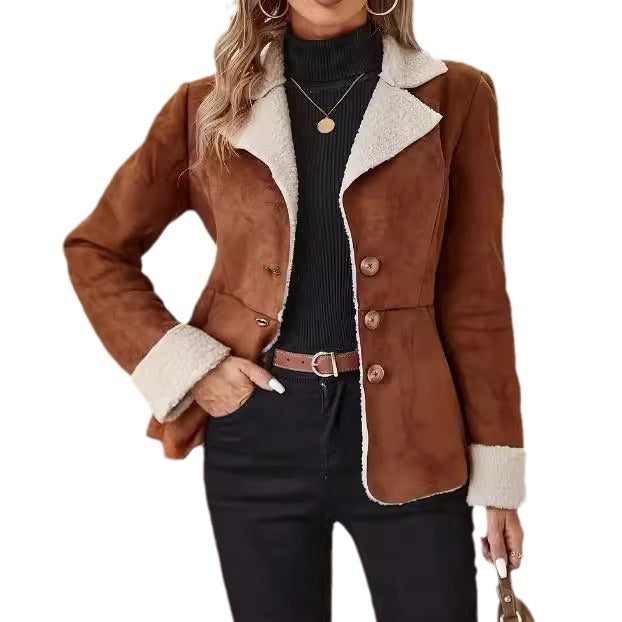 IOLE | SHEARLING TRIM JACKET