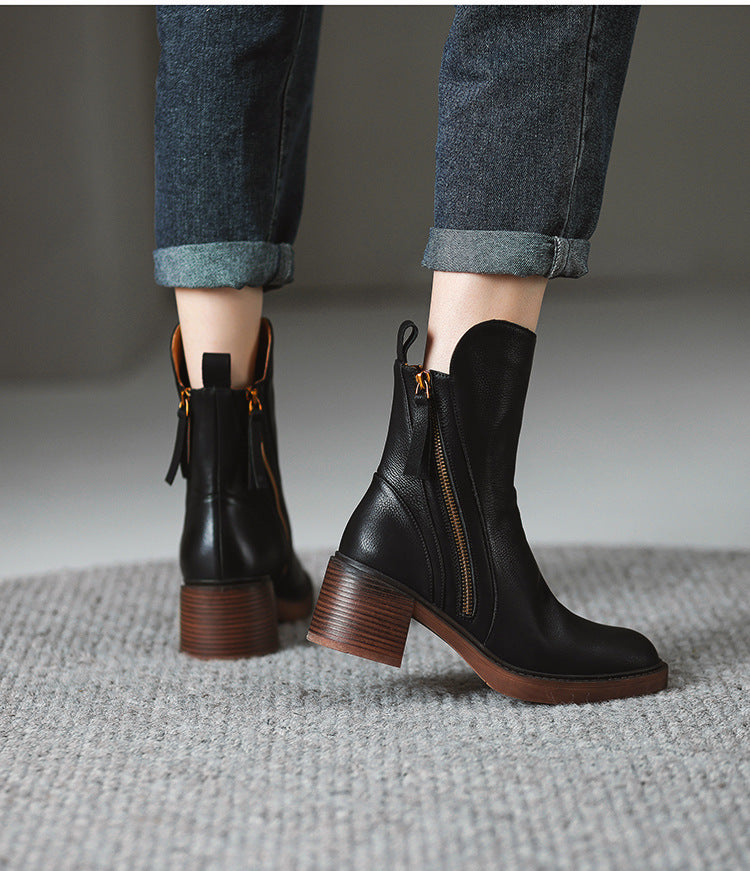 HECATE | LEATHER PLATFORM BOOT