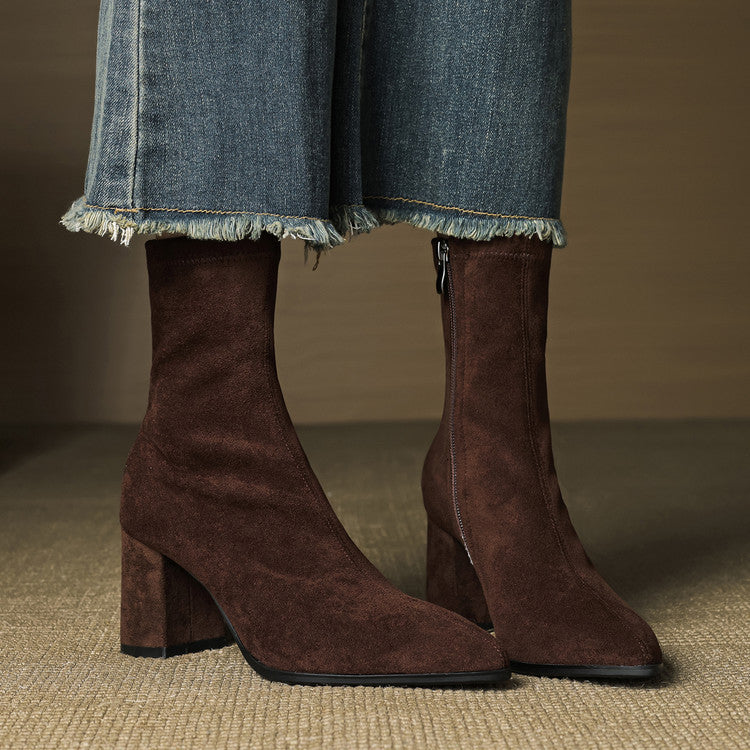 THEIA | SUEDE BLOCK BOOT