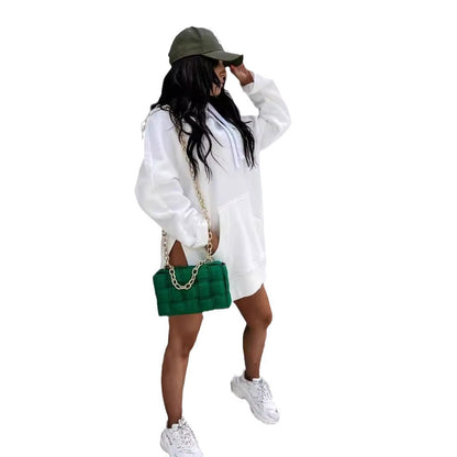 Mid-Length Hooded Sweater
