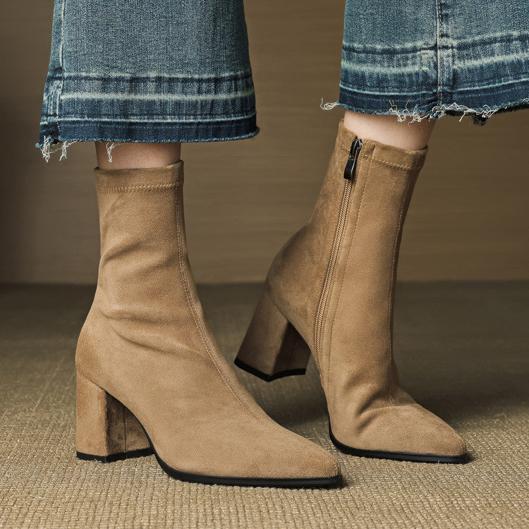 THEIA | SUEDE BLOCK BOOT