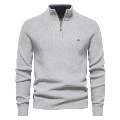Slim Fit Men's Half Turtleneck Sweater