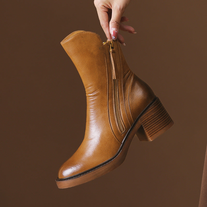 HECATE | LEATHER PLATFORM BOOT