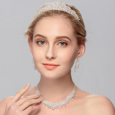 DIONE | BRIDAL JEWELRY SET (EARRINGS, NECKLACE, TIARA)