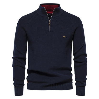 Slim Fit Men's Half Turtleneck Sweater