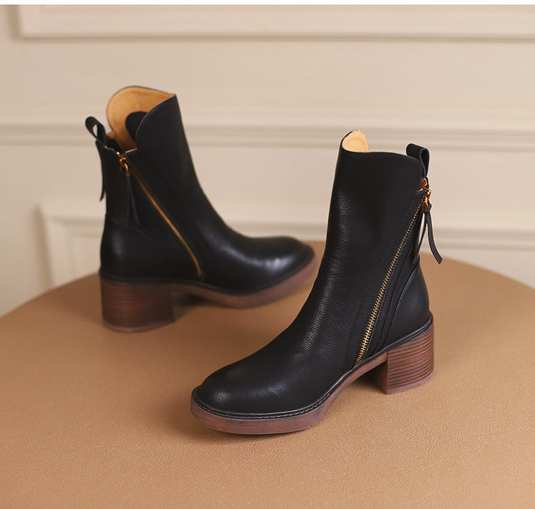 HECATE | LEATHER PLATFORM BOOT