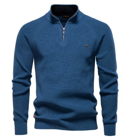 Slim Fit Men's Half Turtleneck Sweater