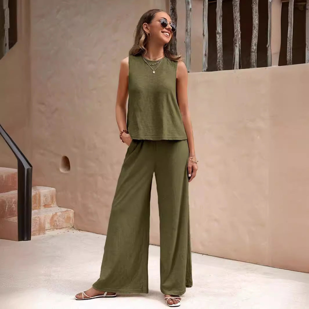 ELYSIA | Elegant Two-Piece Loose Pants Set