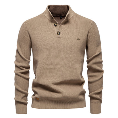 Slim Fit Men's Half Turtleneck Sweater