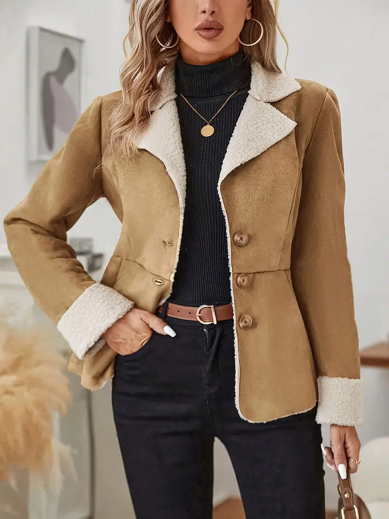 IOLE | SHEARLING TRIM JACKET