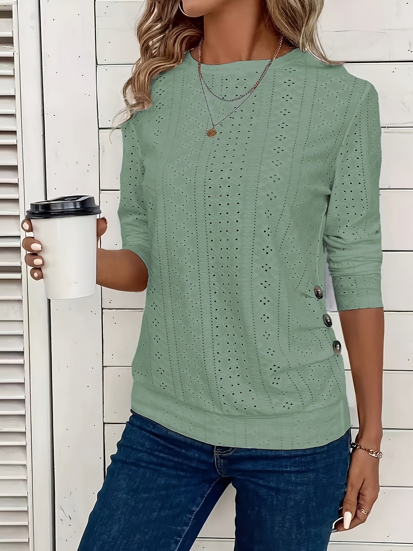 Crew Neck Long Sleeve Tee