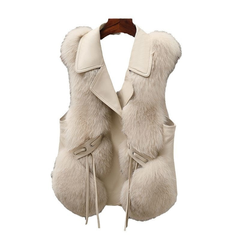 Elegant Short Fox Fur Vest