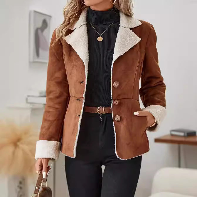 IOLE | SHEARLING TRIM JACKET