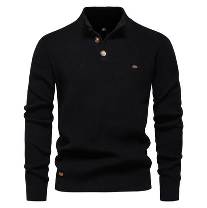 Slim Fit Men's Half Turtleneck Sweater