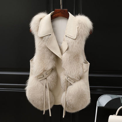 Elegant Short Fox Fur Vest
