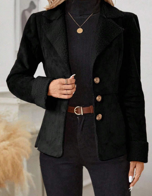 IOLE | SHEARLING TRIM JACKET