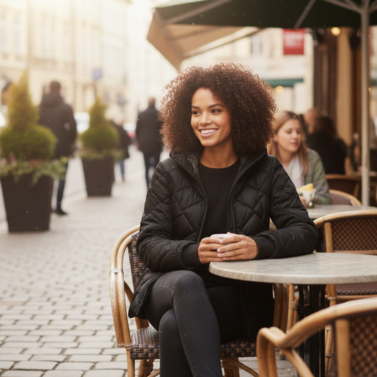 Γυναικείο Ελαφρύ Ζεστό Κοντό Μπουφάν με Κουκούλα
