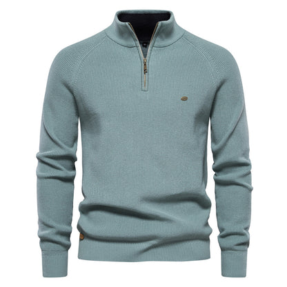 Slim Fit Men's Half Turtleneck Sweater