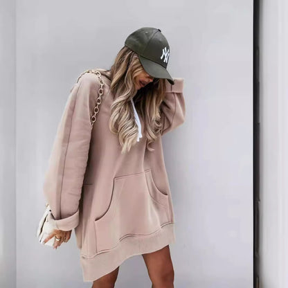 Mid-Length Hooded Sweater