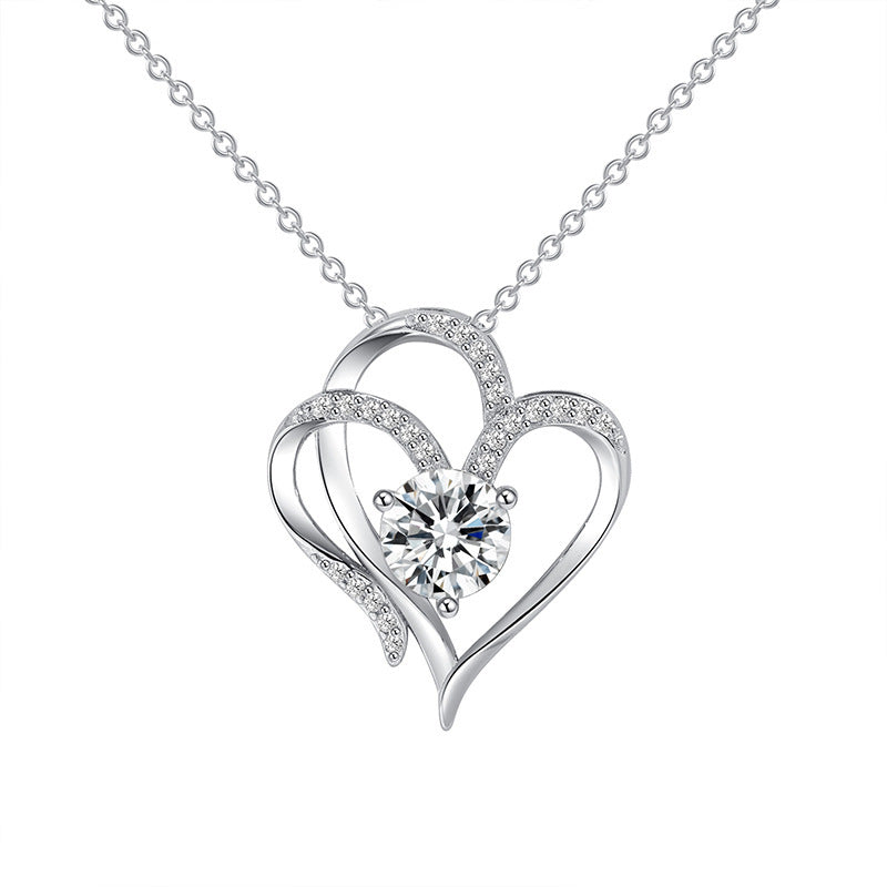 AGAPI | DOUBLE HEART NECKLACE WITH CZ