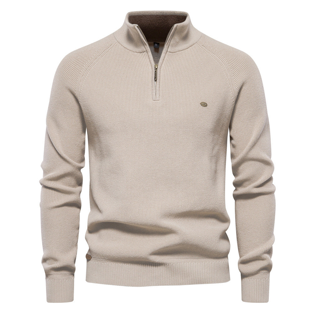 Slim Fit Men's Half Turtleneck Sweater
