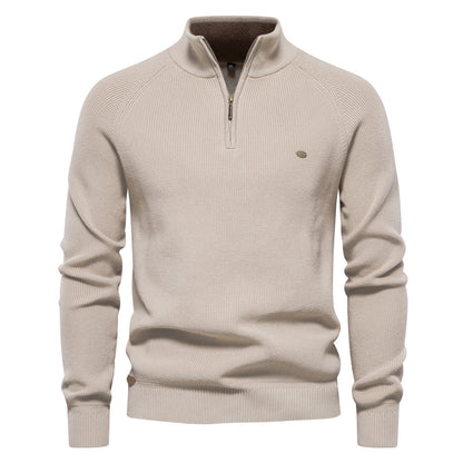Slim Fit Men's Half Turtleneck Sweater
