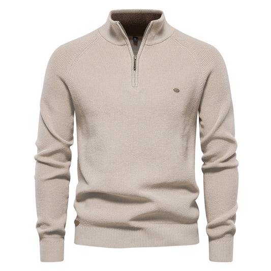 Slim Fit Men's Half Turtleneck Sweater