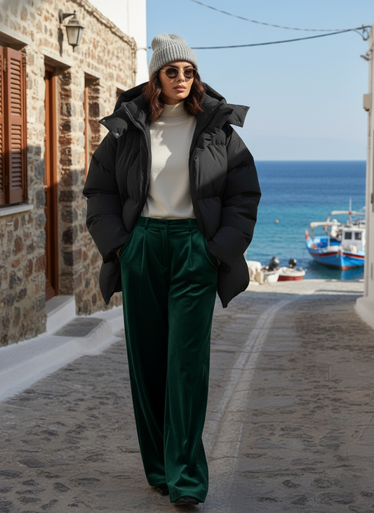 Ioanna | Μίνι Τζάκετ Πάπλωμα‑Βαμβάκι για Ισορροπημένο Στυλ