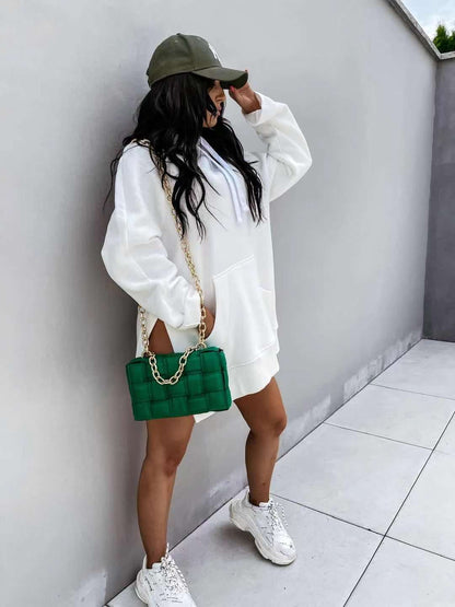 Mid-Length Hooded Sweater