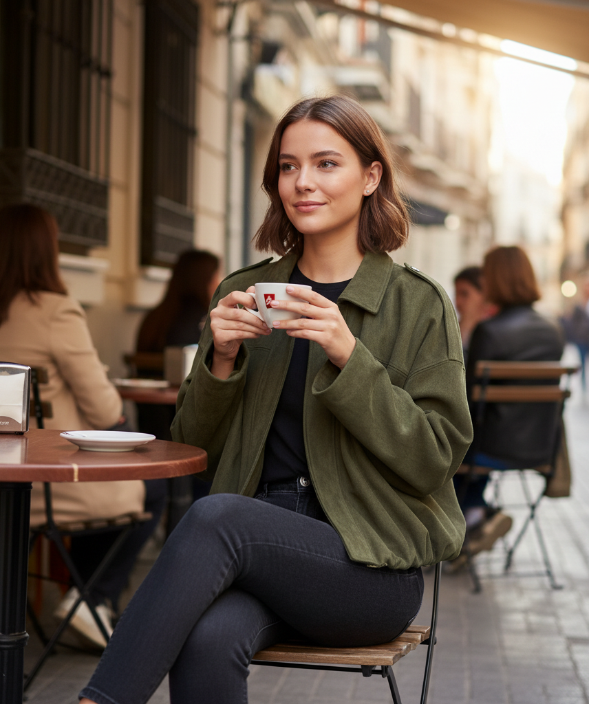 DEIANIRA | SUEDE CROPPED BOMBER