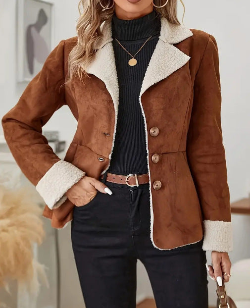 IOLE | SHEARLING TRIM JACKET