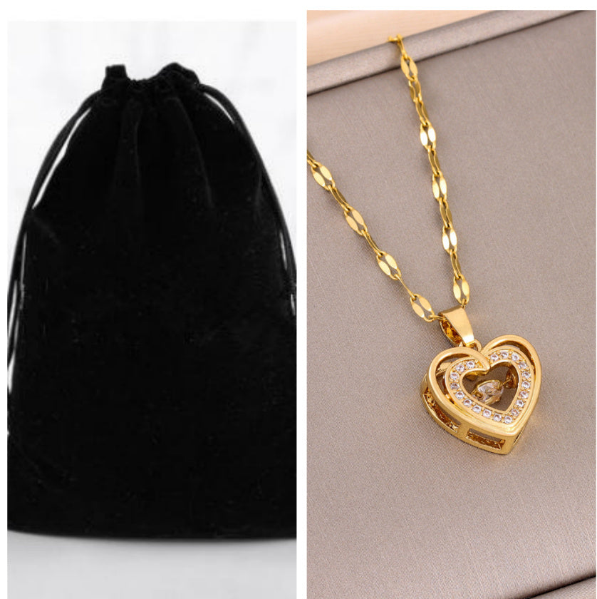 NIKKI | GOLD NECKLACE WITH CZ HEART