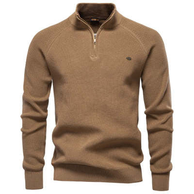 Slim Fit Men's Half Turtleneck Sweater