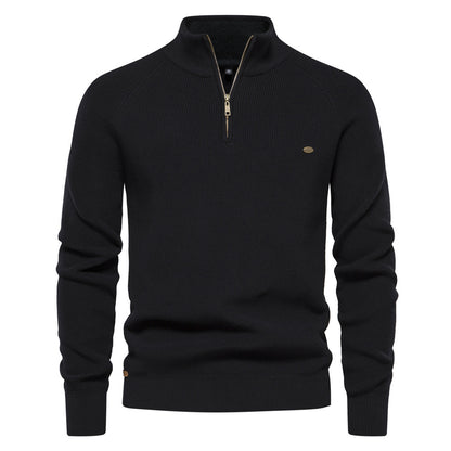 Slim Fit Men's Half Turtleneck Sweater