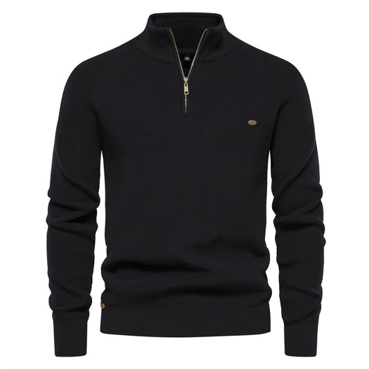 Slim Fit Men's Half Turtleneck Sweater