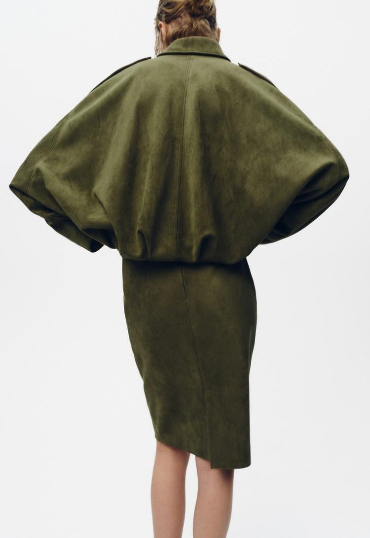 DEIANIRA | SUEDE CROPPED BOMBER