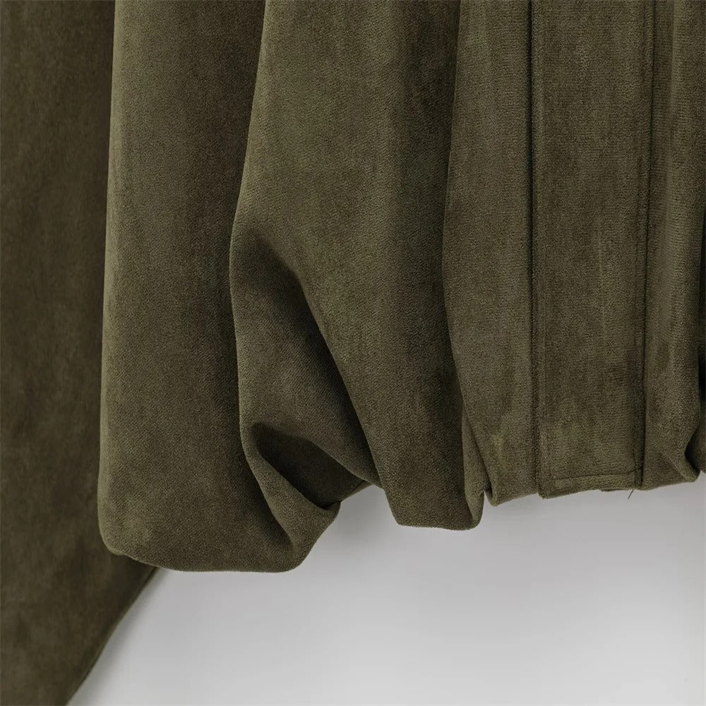 DEIANIRA | SUEDE CROPPED BOMBER