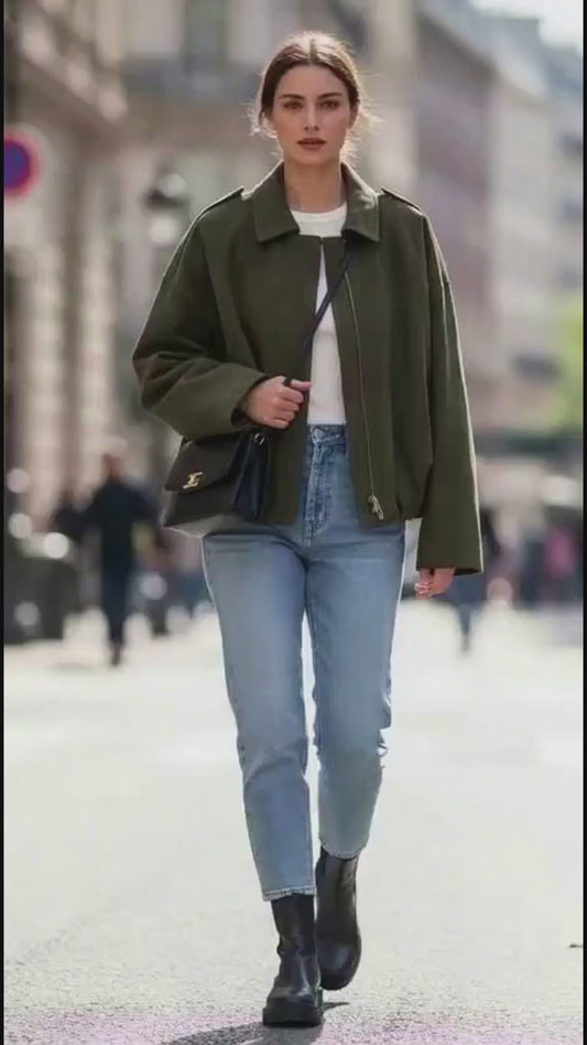 DEIANIRA | SUEDE CROPPED BOMBER